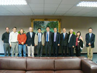 CUHK delegation visits Taiwan Central University and meets its President Prof. Chiang Wei-ling (5th from left)
